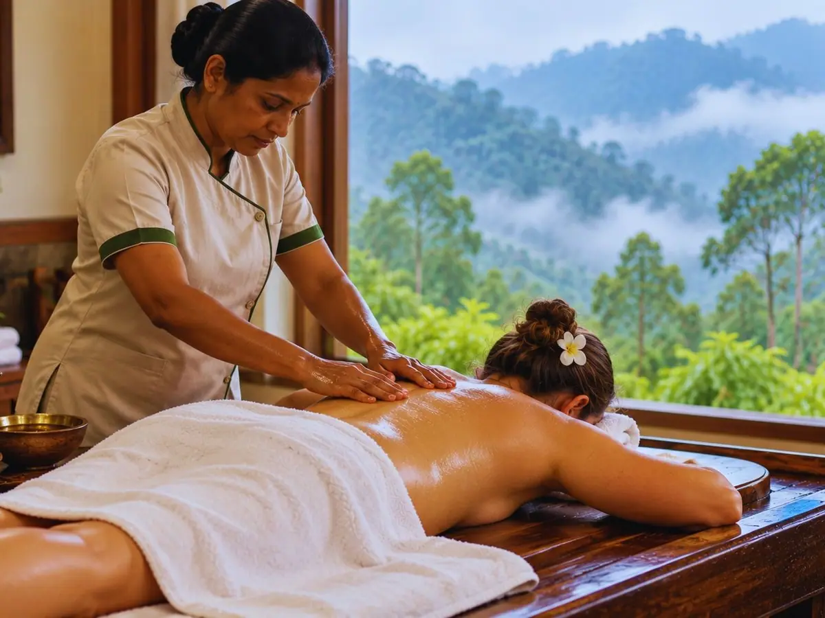 Ayurvedic full body massage at The Mist.